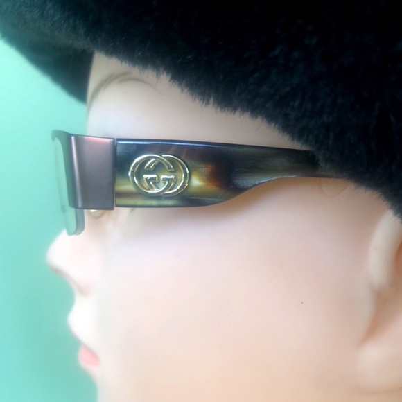 Gucci Brown Half Rim Eyeglasses 2859 Italy /COA - Picture 4 of 11